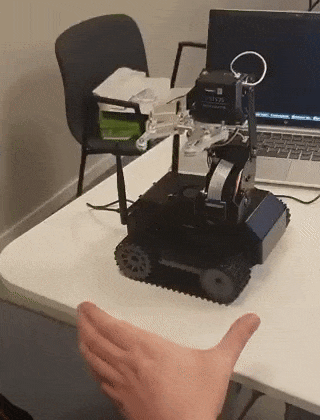 Demo of the robot control using image regression